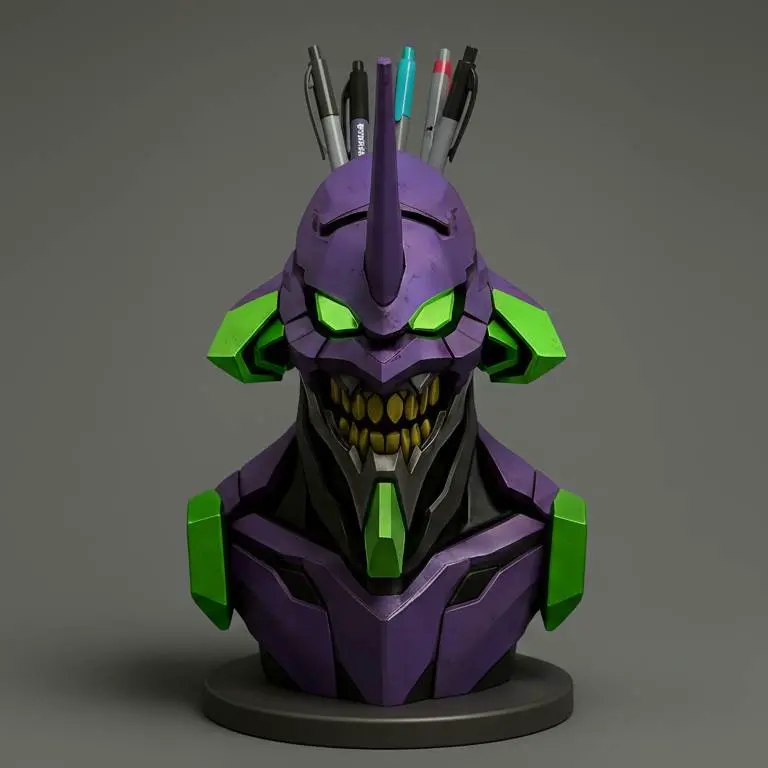Eva 01 Penholder Evangelion STL model for print 3d