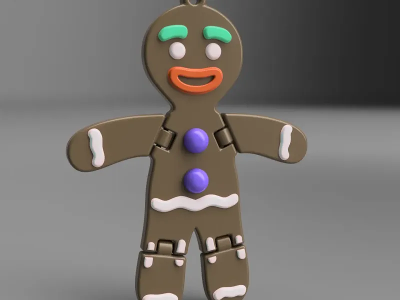Un Gingy articulado de la franquicia cinematográfica Shrek