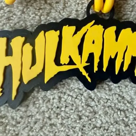 Hulk Hogan Hulkamania logo chain/sign