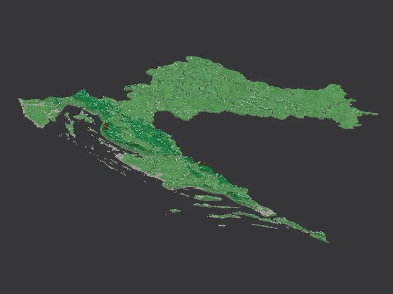 Counties of Croatia. 3D Map puzzle (21-piece)