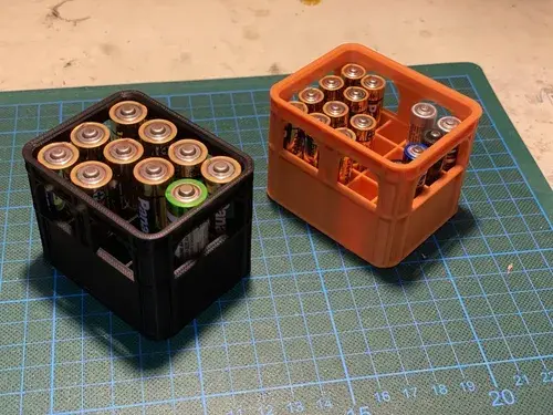 Produktbild von Stapelbare Batteriehalterbox – Bierkisten-Style Für 2A, 3A, 18650, 21700, PC-Material, Platzsparend, Großer Stauraum