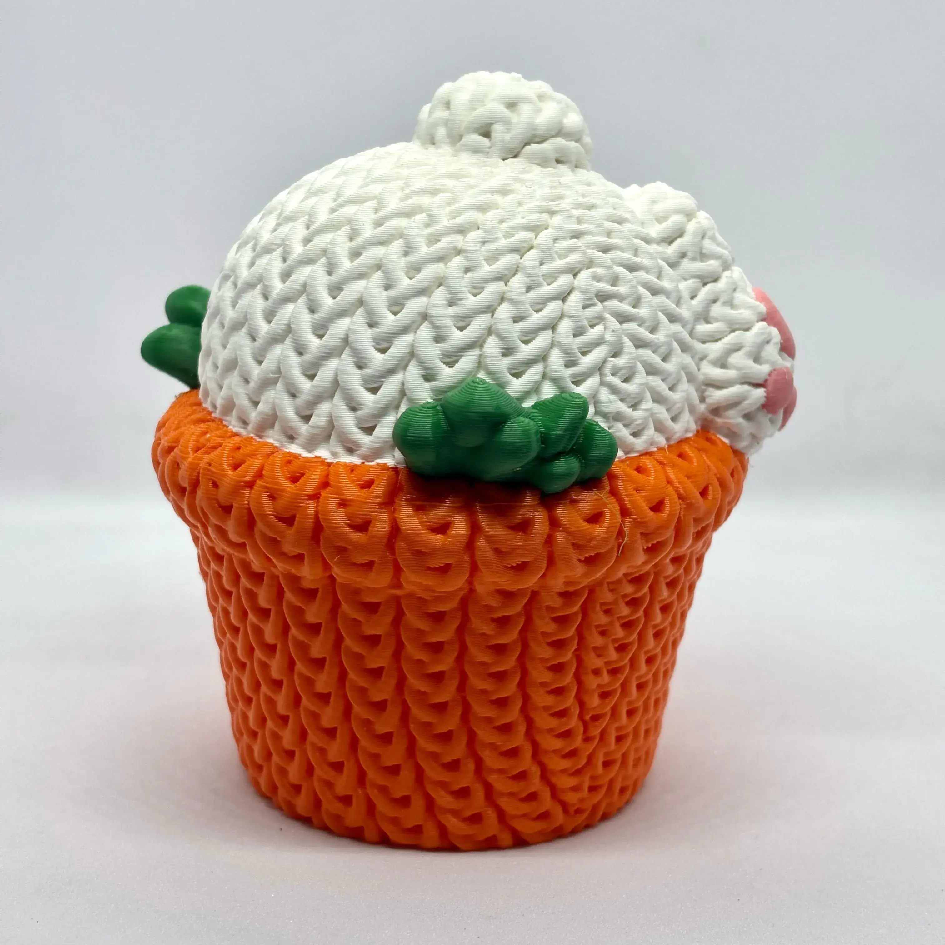 Knitted Bunny In Basket