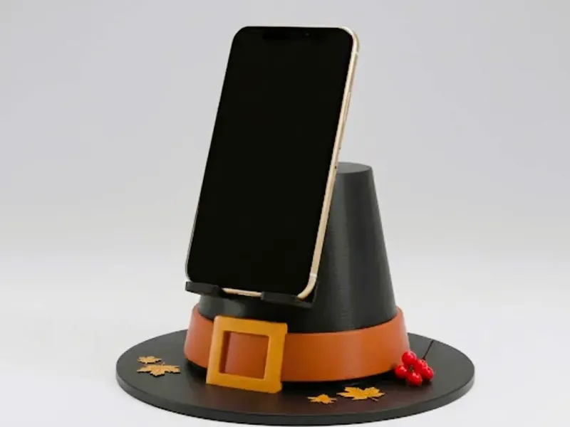 Thanksgiving Phone Holder - Pilgrim