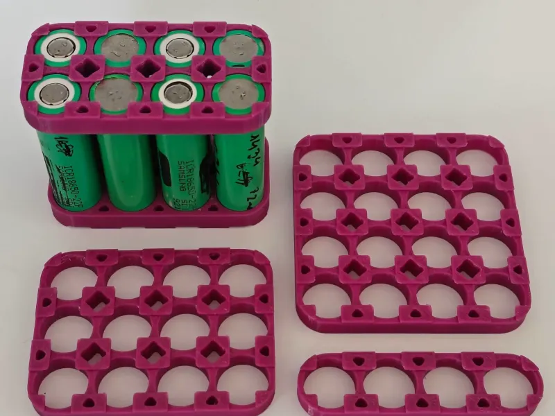 Spot Weld 18650 Battery Holders | 4x Row