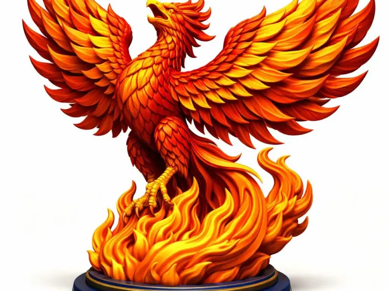Mystical Beast Phoenix Desk Display