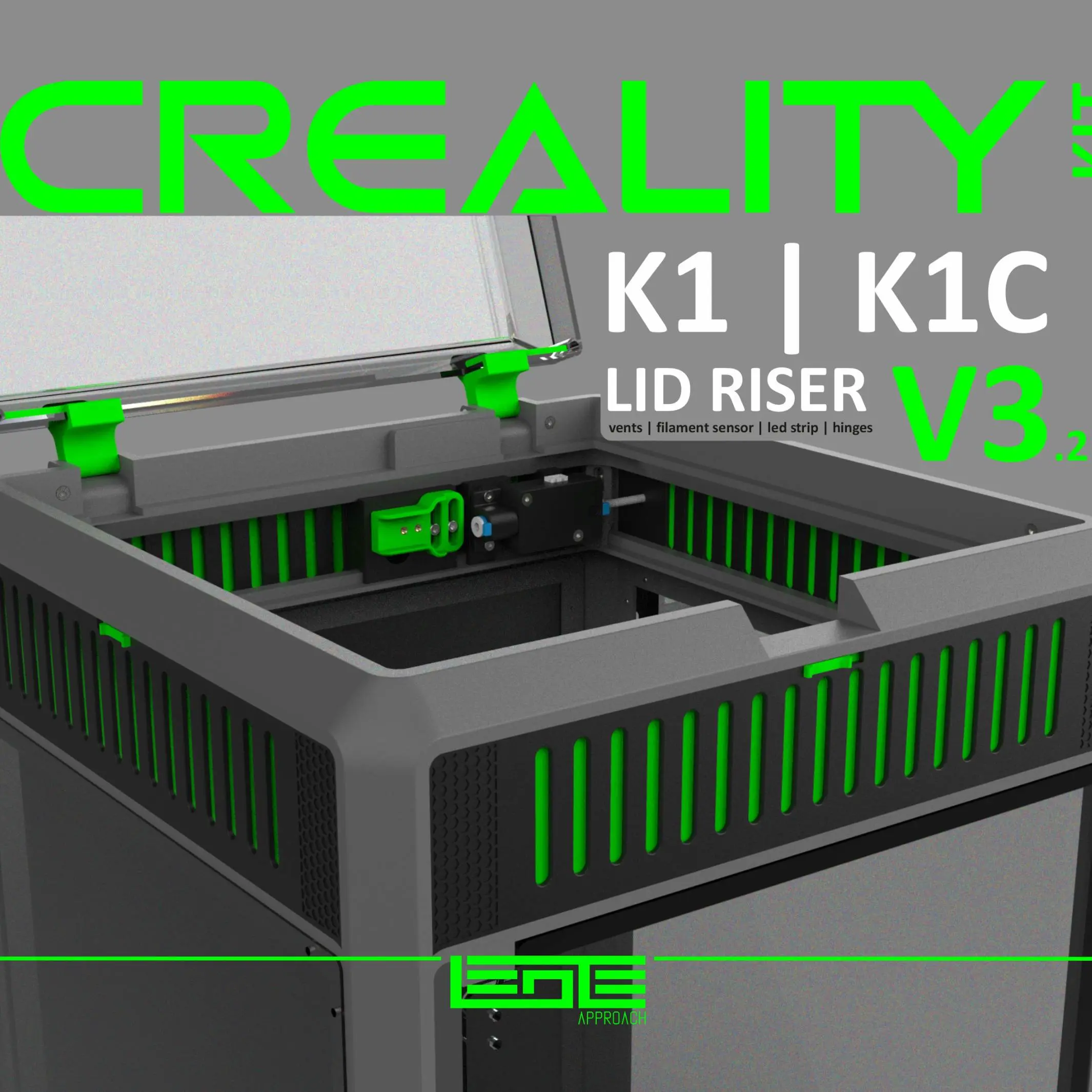 CREALITY K1 | K1C LID RISER V3.2 [FRAME EXTENSION KIT]