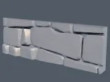 Stone Wall Panel – Realistic Rock Wall Relief STL Model-5