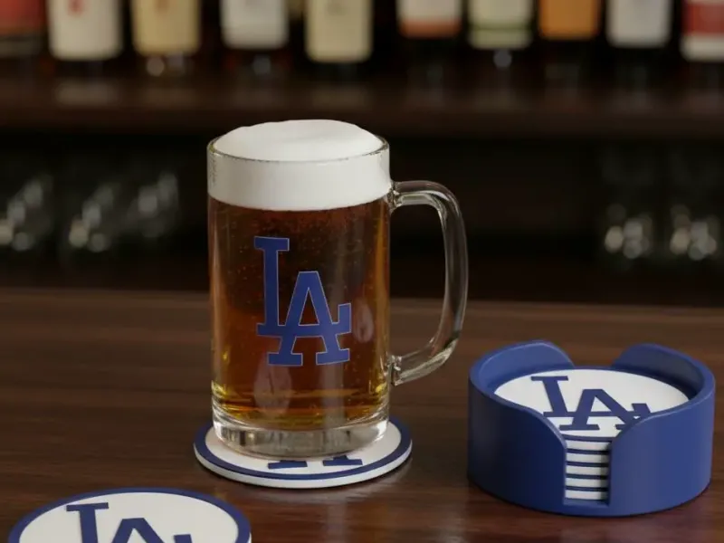 DODGERS COASTERS AND HOLDER