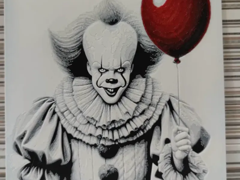 Hueforge pennywise with his balloon