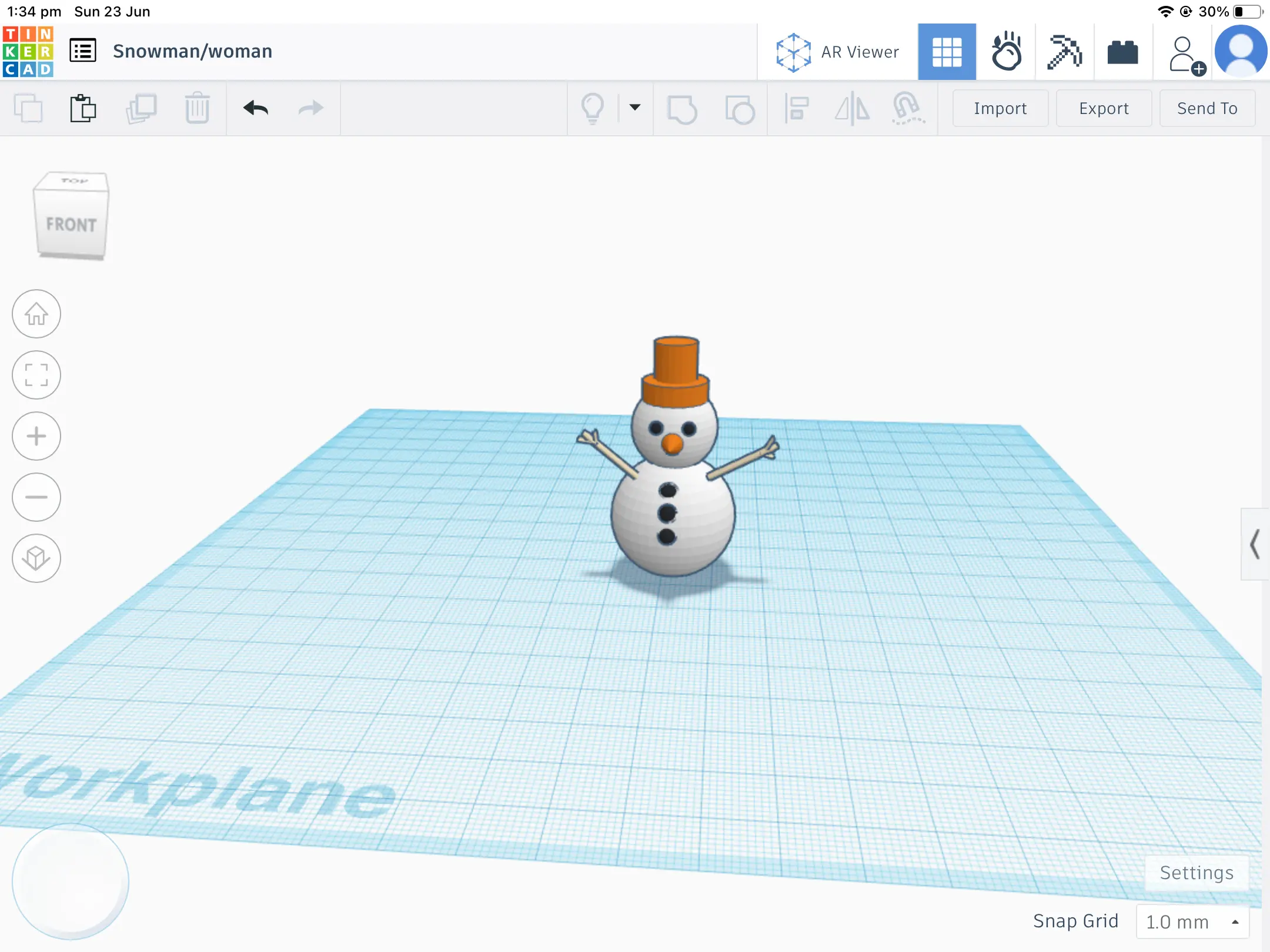 Bonhomme de neige/femme