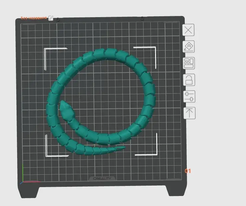 Articulated grass  Snake (Natrix) Fidget Toy - Realistic Fle