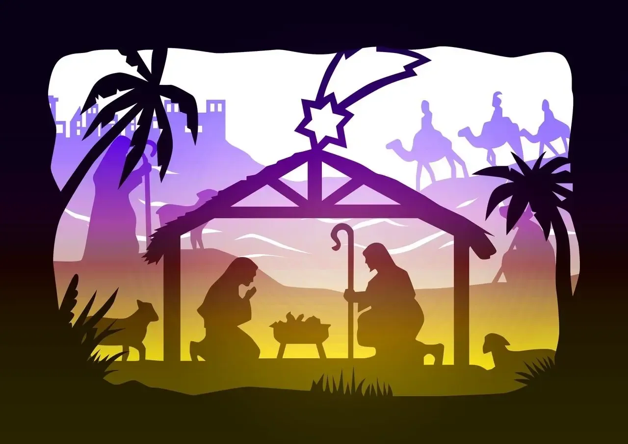 Birth of Jesus shadow box