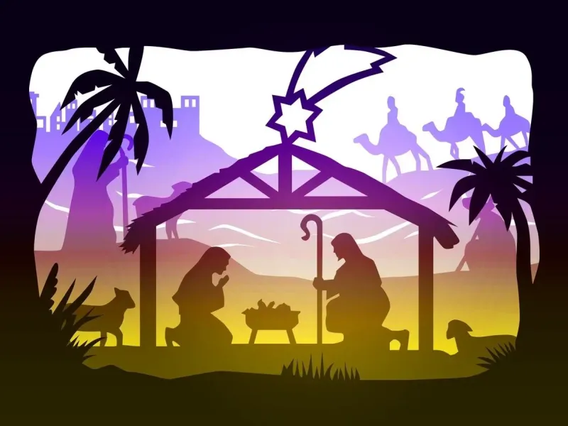 Birth of Jesus shadow box