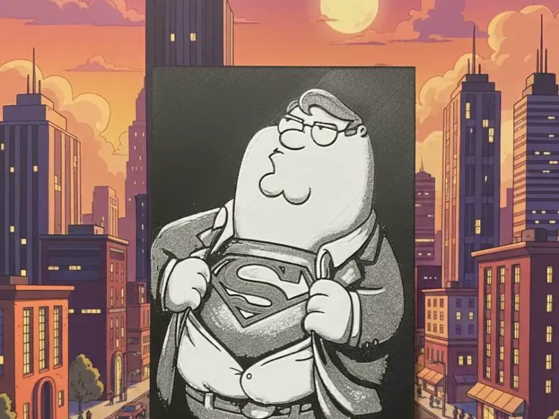 Hueforge Peter Griffin-Superman