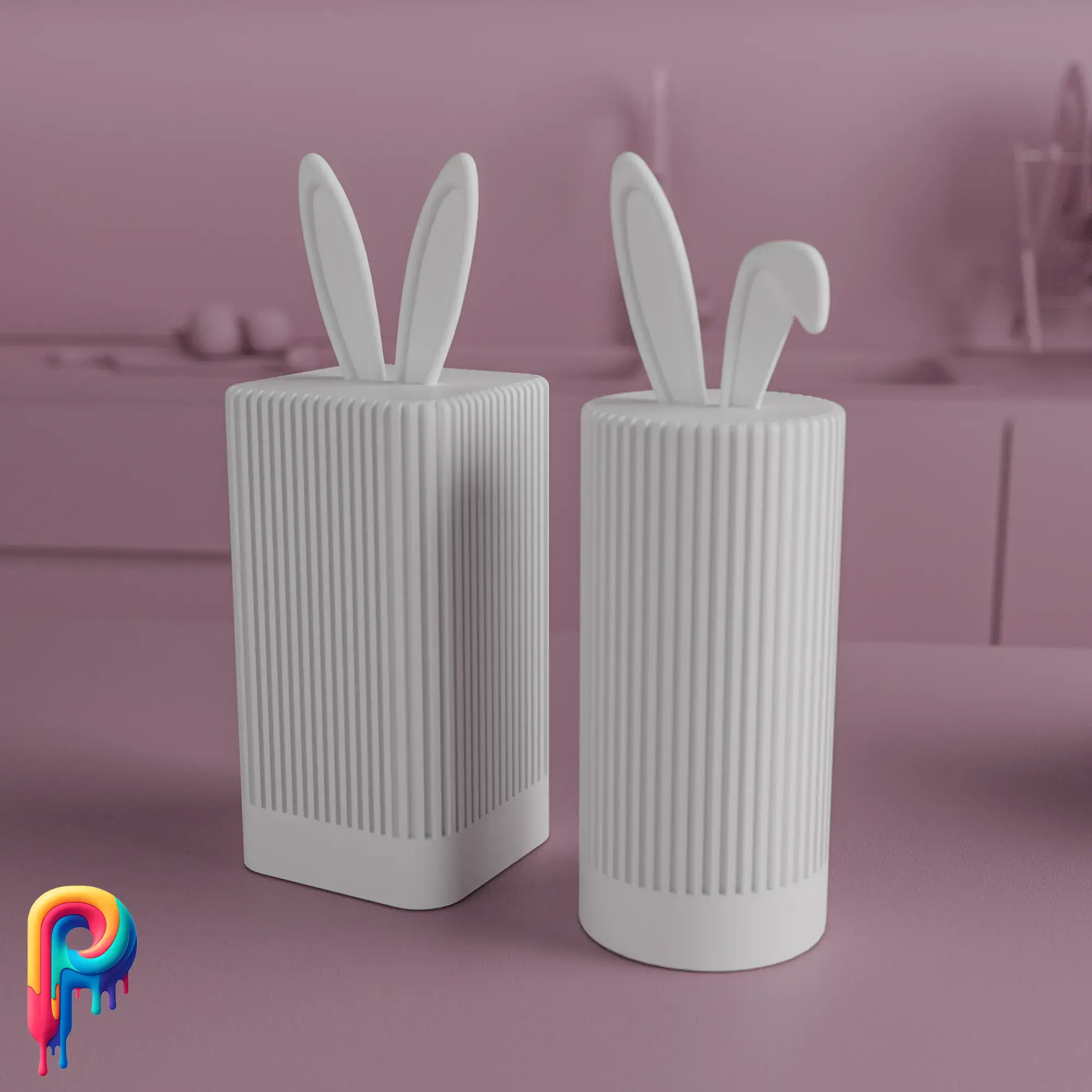 Bunny Ear Containers by Polymeria