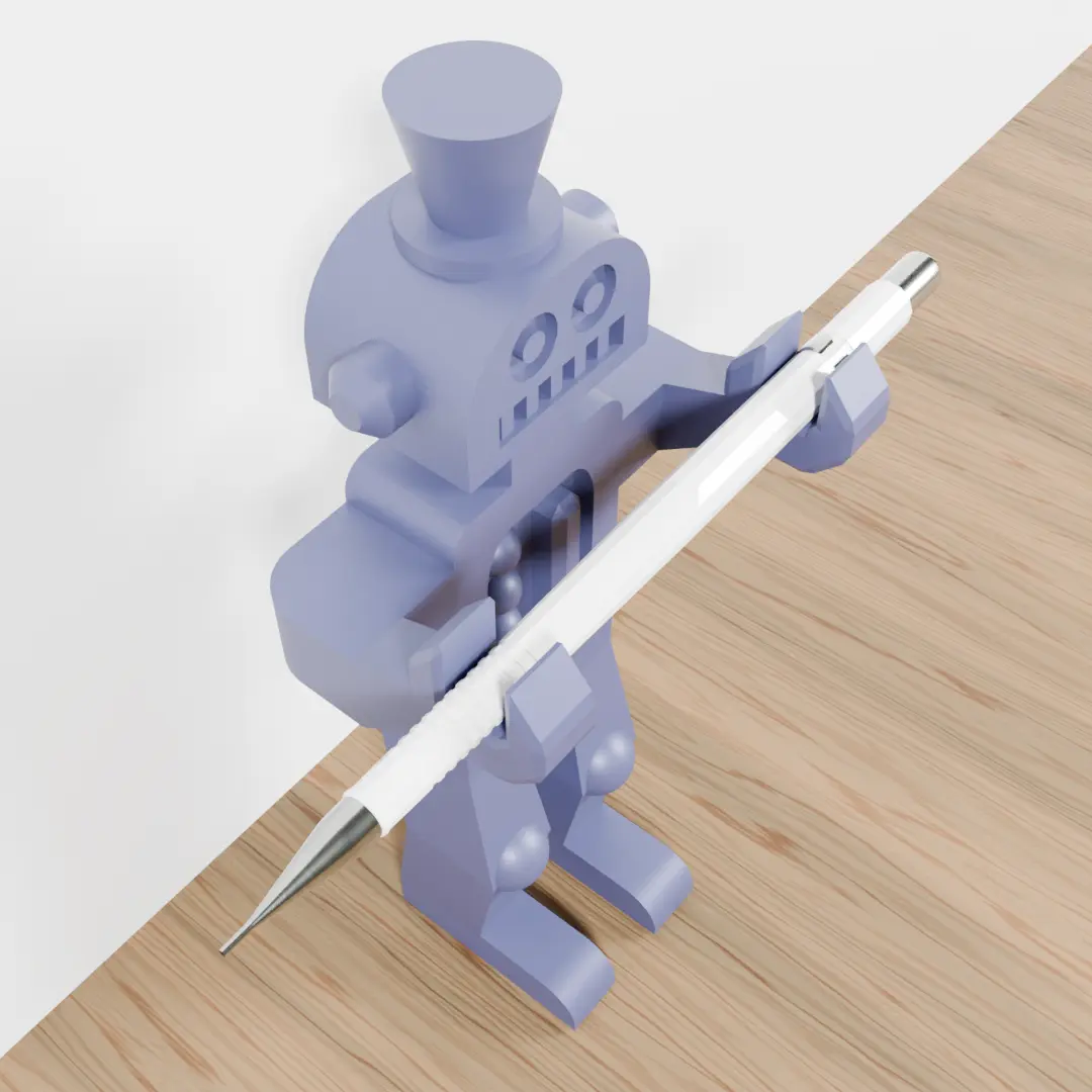 robot pencil holder