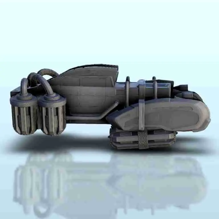 SF coche volador con tanques 18 - ciencia ficción ciencia ficción futuro