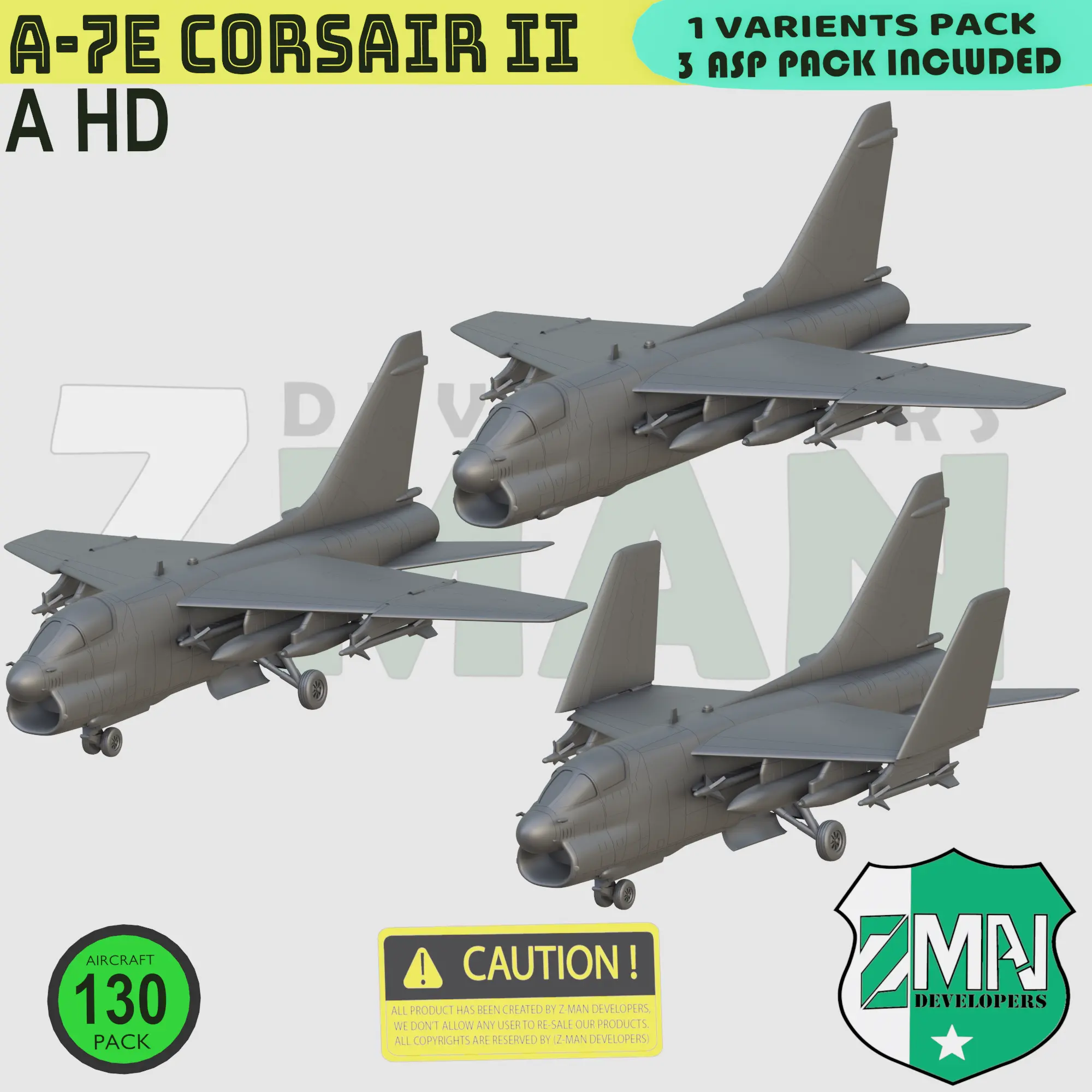 A-7E CORSAIR V4 (3 ASP STYLES-D)