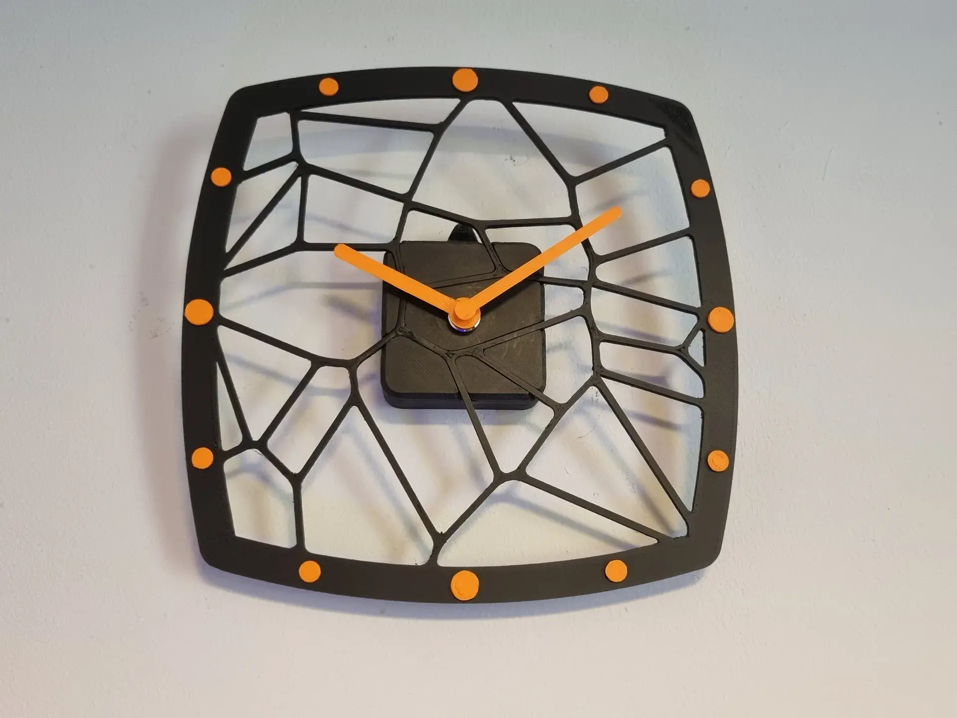 Modern Voronoi Wall Clock
