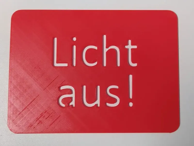Señal "Licht aus" / Señal "Luz apagada"