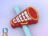 Straw Topper megaphone cheer-1