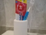 Modern Ribbed Toothbrush & Toothpaste Holder-0