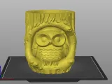 owl in tree planter decoration-6