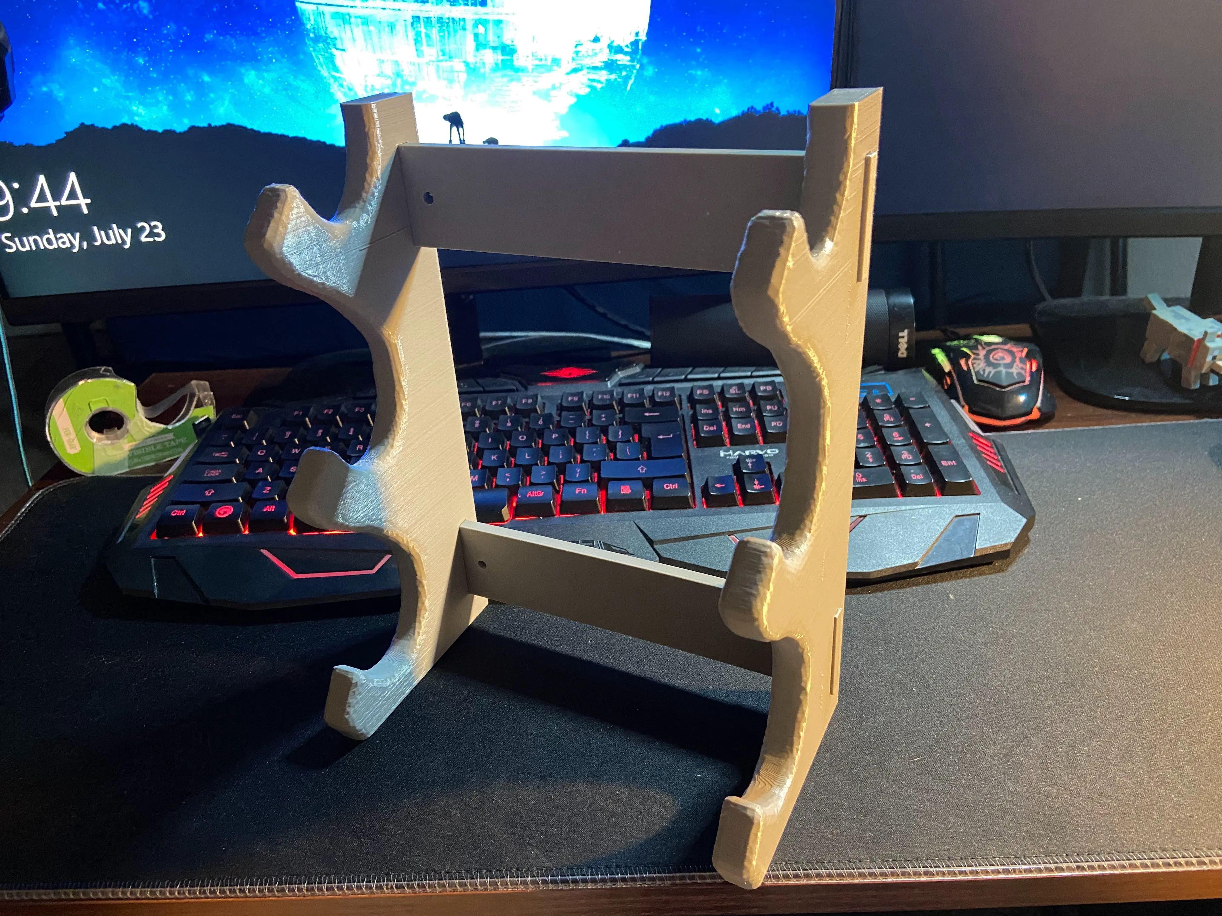 suporte de parede para katana tripla