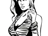 GTA chick stencil-0