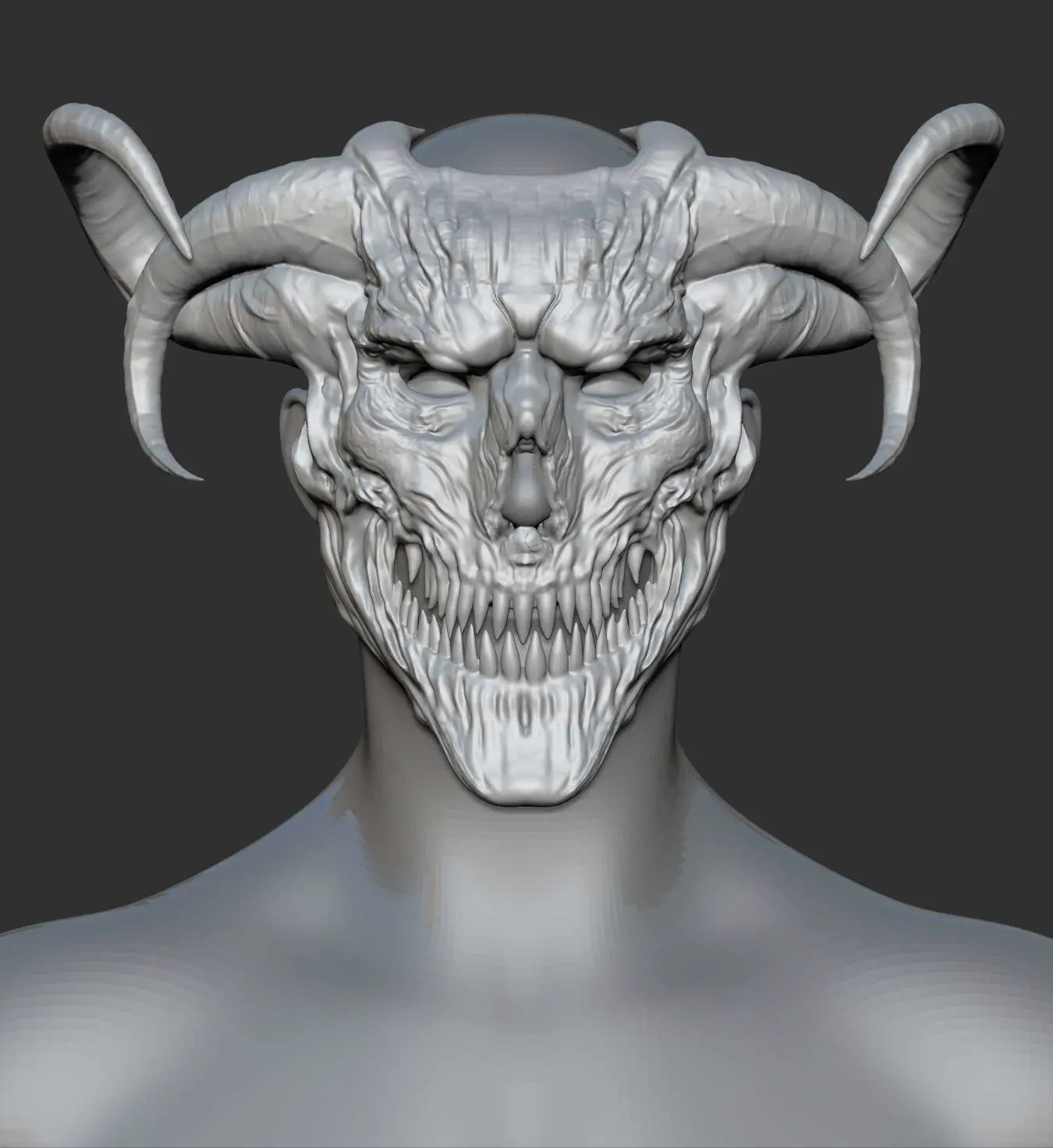 Monster Mask helmet Cosplay samurai miniature 