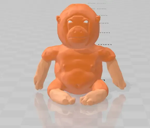 Orangutan-man Alp555 Mini Figure 1 (No_supports&W_supports)
