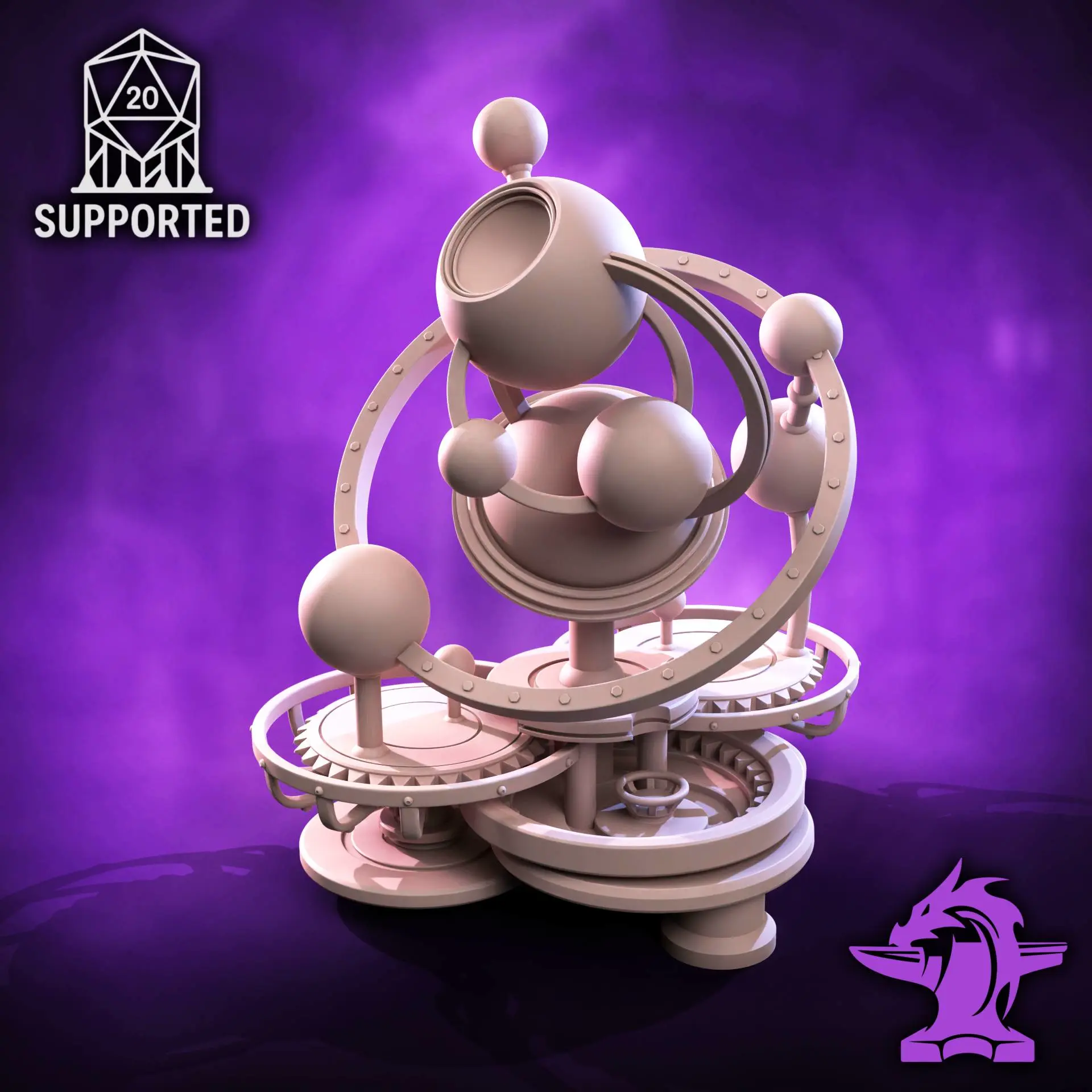 Orrery Star Map | Tabletop Steampunk Style Mechanical Terrai