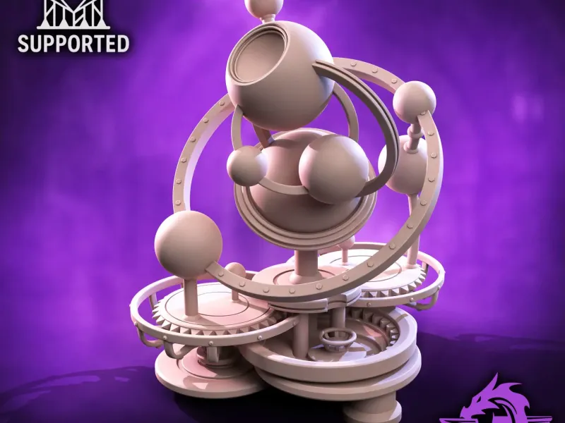 Orrery Star Map | Tabletop Steampunk Style Mechanical Terrai