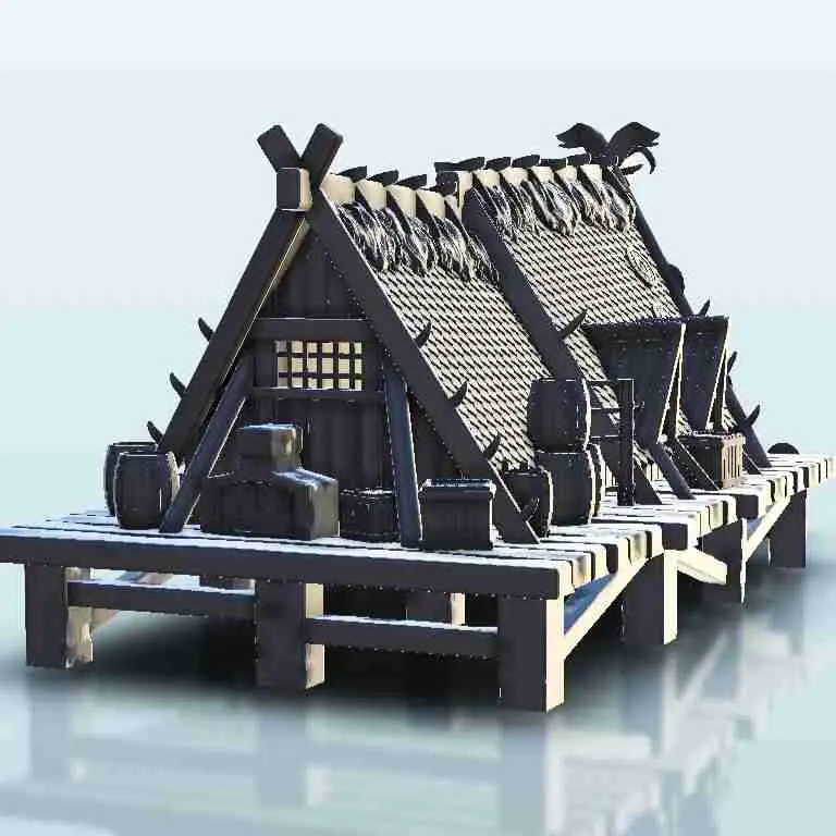 Viking huis 27 - decor middeleeuwse miniaturen warhammer