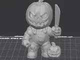 Pumpkin Guardian – 3D Printable Statue-1