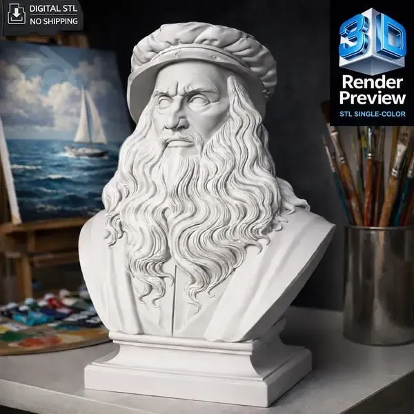 Leonardo da Vinci Bust STL