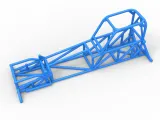 Frame of Supermodified front engine race car V1 Scale 1:25-1