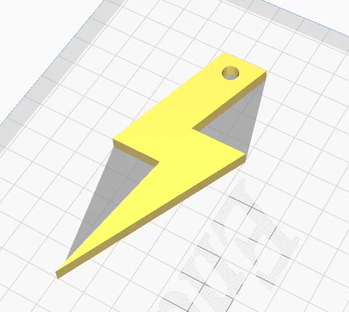 Lightning bolt keychain