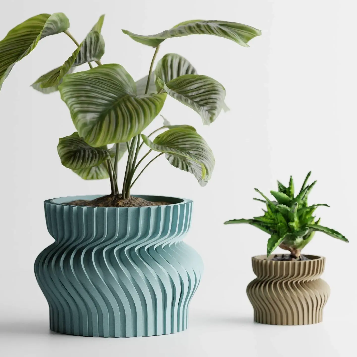 Modern twisted Planter plant pot Vase