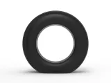 Tractor front tire 2 deflated Scale 1:25-5