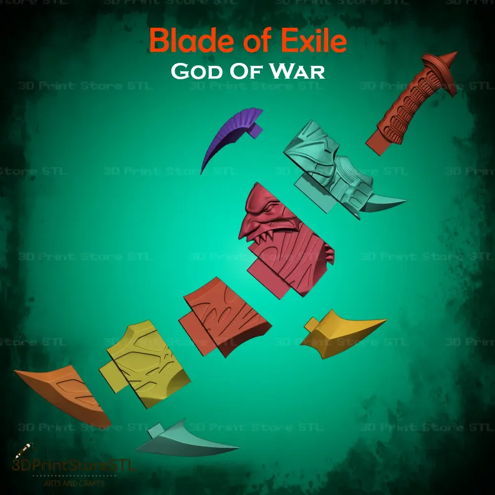 Blade Of Exile Cosplay God of War - STL File
