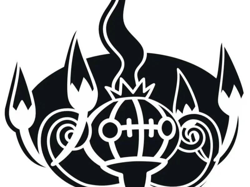 Estêncil de candelabro
