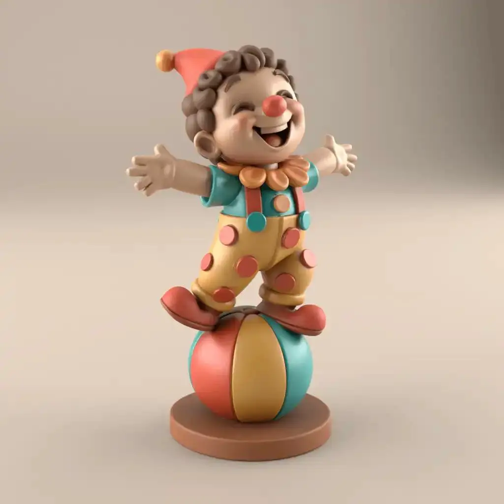 Home Decorations & Ornaments STL Descarga - cute Clown 3D STL File for ...