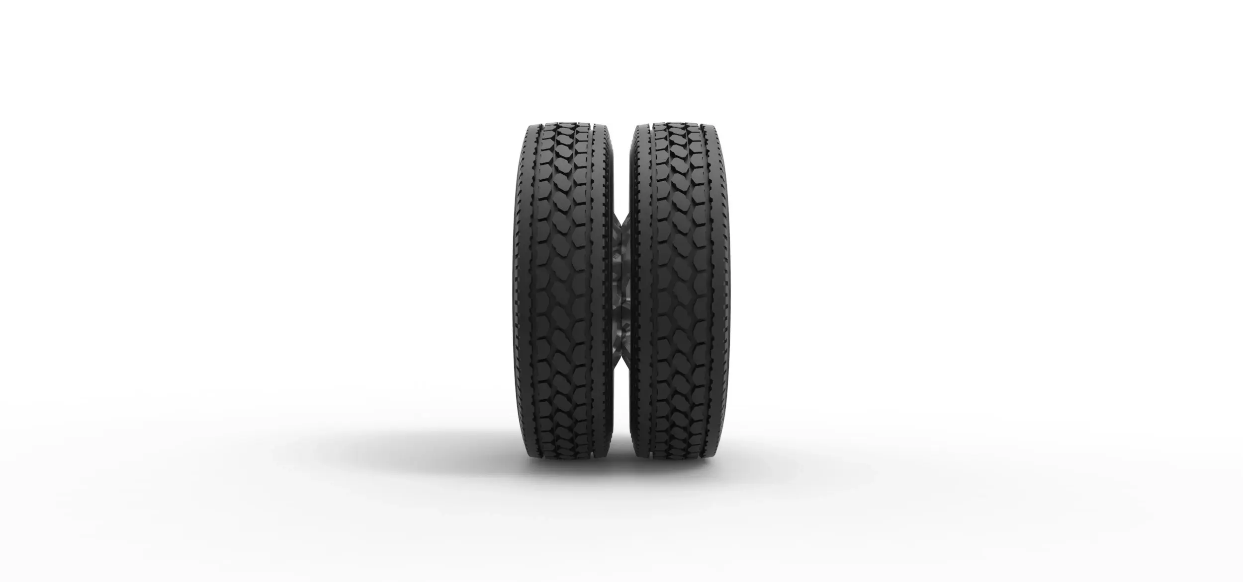 Rear custom wheel of semi truck V18 Scale 1:25