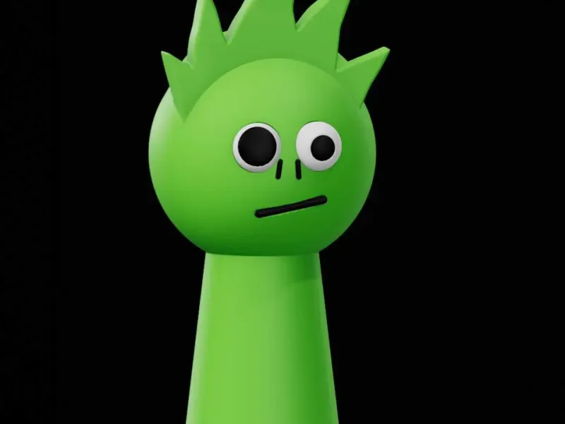 Sprunki Lime Owakcx – Multicolor Easy Print Figure