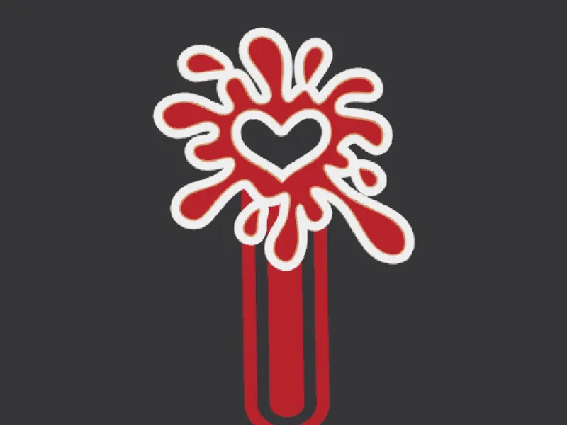 Bookmark Heart Splash
