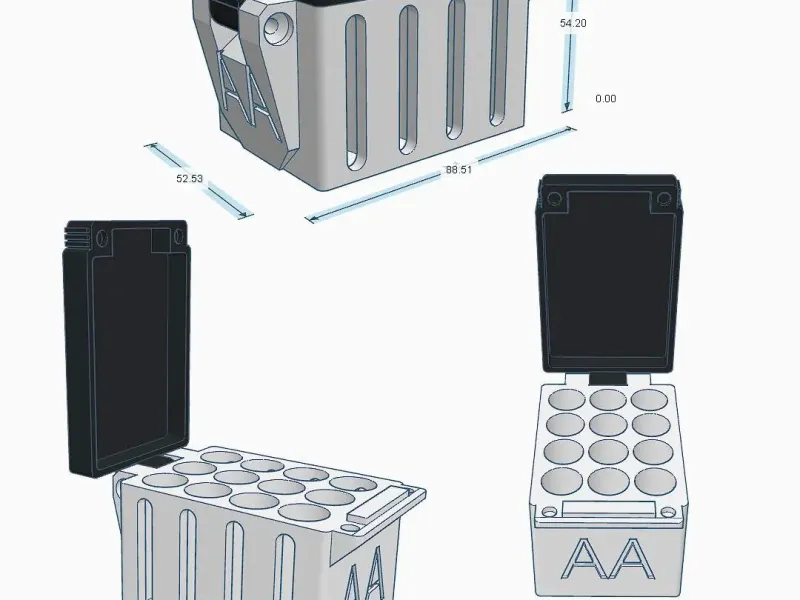 حامل بطاريات AA للسفر