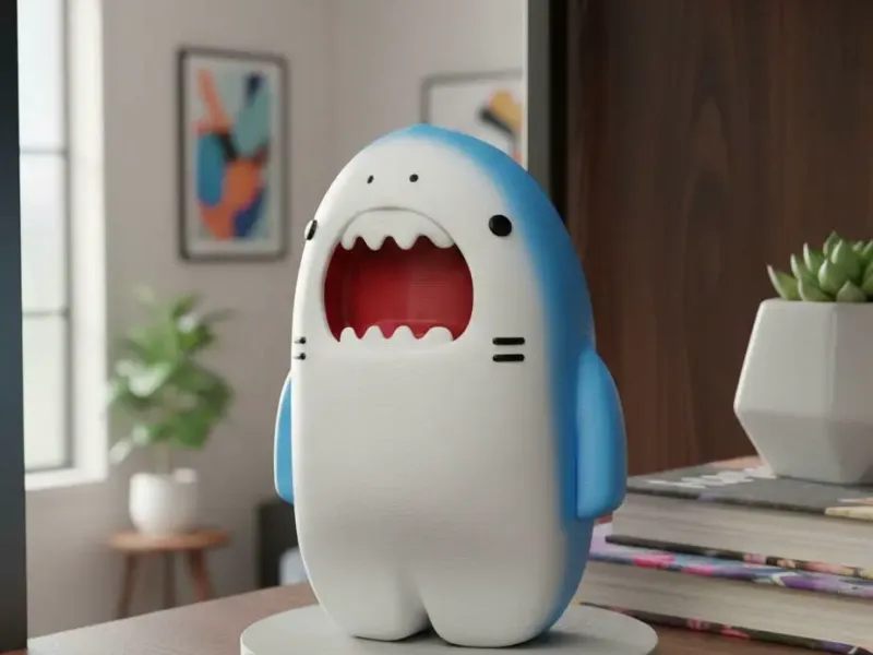Cute Cartoon Shark Figure