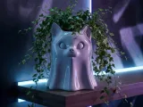 Cute Ghost Cat Planter - Spooky Aesthetic Succulent Pot-0