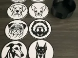 Dog Coasters - Customizable Name - AMS-5